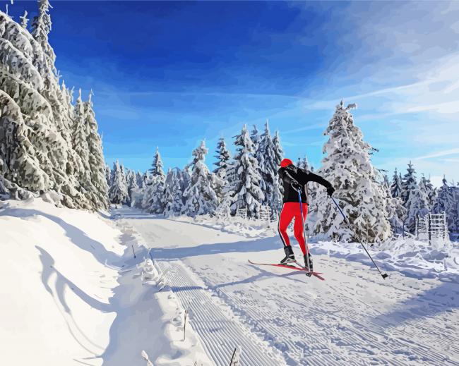 Cross Country Skiing Diamond Paintings