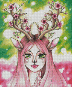 Deer Girl Diamond Paintings