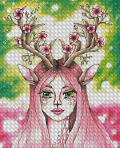 Deer Girl Diamond Paintings