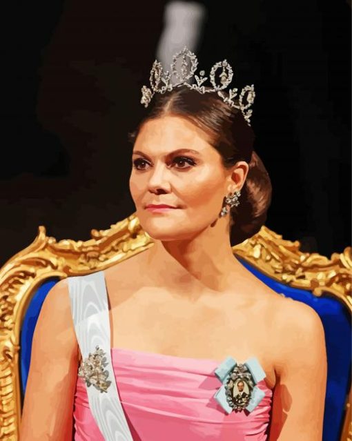 Elegant Crown Princess Victoria Diamond Paintings