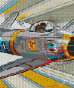 Fighter Plane Art Illustration Diamond Paintings