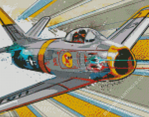 Fighter Plane Art Illustration Diamond Paintings