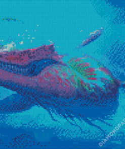 Green Pink Sea Monsters Diamond Paintings