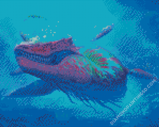 Green Pink Sea Monsters Diamond Paintings