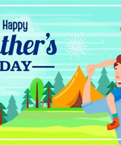 Happy Fathers Day Illustration Diamond Paintings