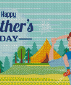 Happy Fathers Day Illustration Diamond Paintings