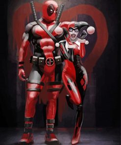 Harley And Deadpool Diamond Paintings