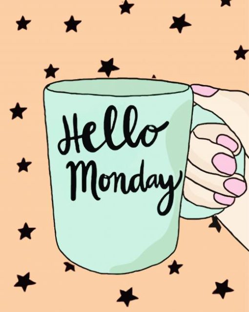 Hello Monday Cup Diamond Paintings