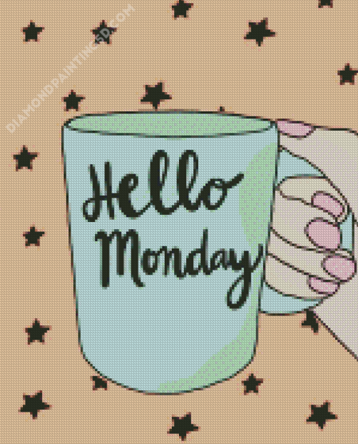 Hello Monday Cup Diamond Paintings