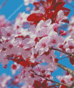 Japanese Cherry Blossom Bush Diamond Paintings