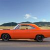 Orange 69 Roadrunner Car Diamond Paintings