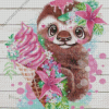 Pink Sloth Diamond Paintings