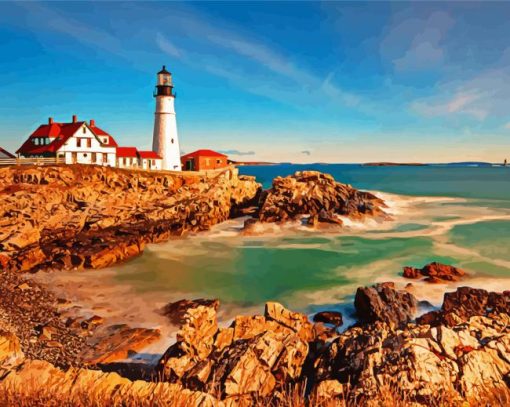 Portland Headlight Maine Diamond Paintings