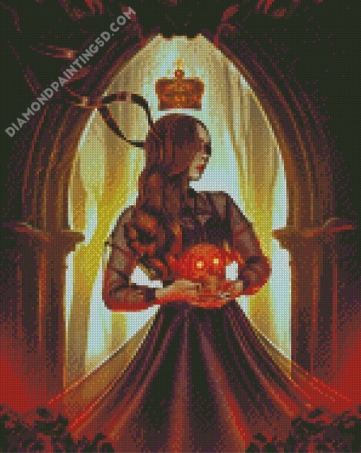 Queen Gothic Girl Skull Diamond Paintings