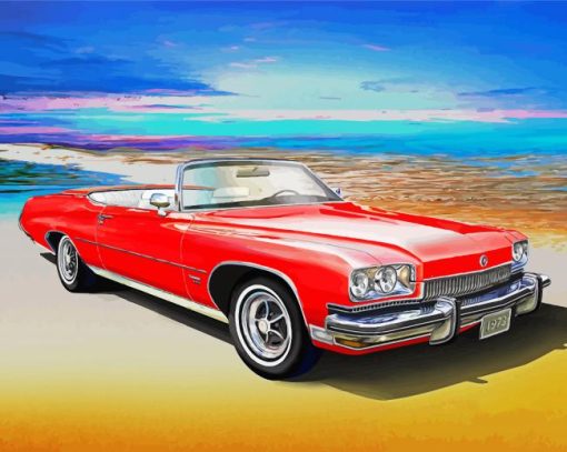 Red Buick Art Diamond Paintings