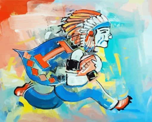 Running Illiniwek Diamond Paintings