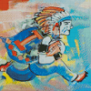 Running Illiniwek Diamond Paintings