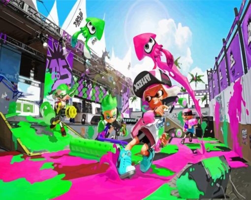 Splatoon 2 Video Game Characters Diamond Paintings