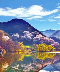 Spring In Korea Landscape Nature Diamond Paintings