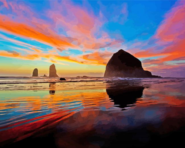 Sunset Oregon Coast Diamond Paintings