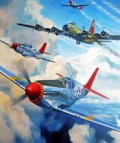 Tuskegee Airmen American Military Planes Diamond Paintings