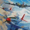 Tuskegee Airmen American Military Planes Diamond Paintings