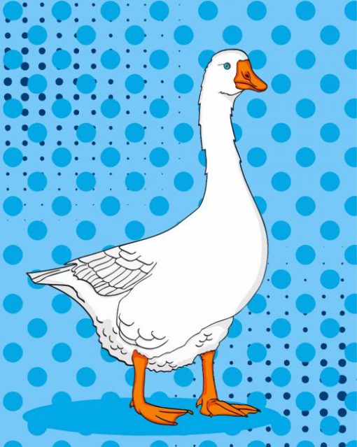 White Goose Illustration Diamond Paintings