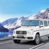 White Mercedes G Wagon Diamond Paintings