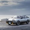 White Toyota AE86 Car Diamond Paintings