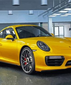 Yellow Porsche 911 Diamond Paintings