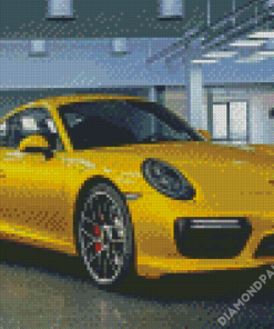 Yellow Porsche 911 Diamond Paintings