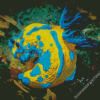 Yellow And Blue Sea Slug Diamond Paintings