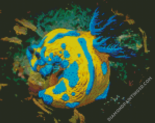 Yellow And Blue Sea Slug Diamond Paintings