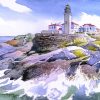 Beavertail Lighthouse Art Diamond Paintings