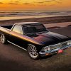 Black Chevrolet El Camino By Sea Diamond Paintings