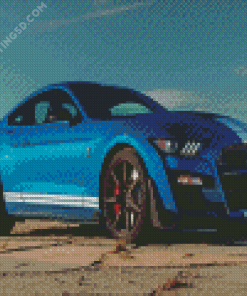 Blue Ford Shelby GT500 Car Diamond Paintings