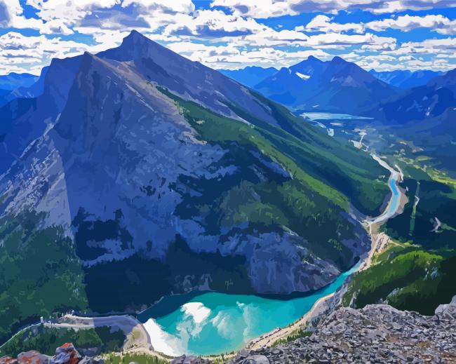 Canmore Mountains Diamond Paintings