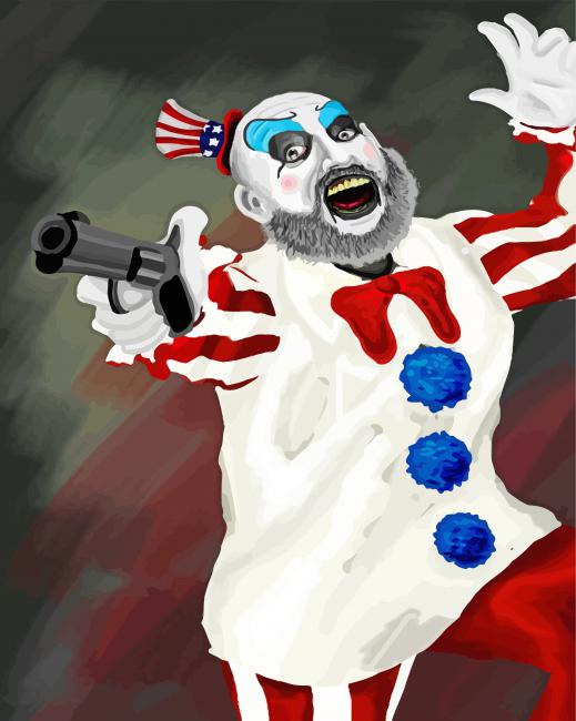 Captain Spaulding Holding Gun Diamond Paintings