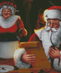 Mrs Claus And Mr Claus Diamond Paintings