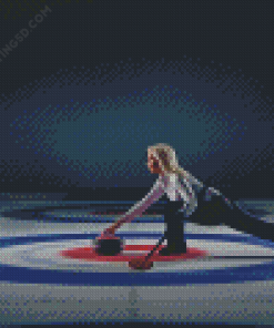 Curling Player Diamond Paintings