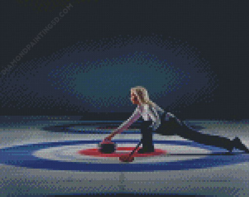 Curling Player Diamond Paintings