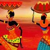 Dancing African Woman Diamond Paintings