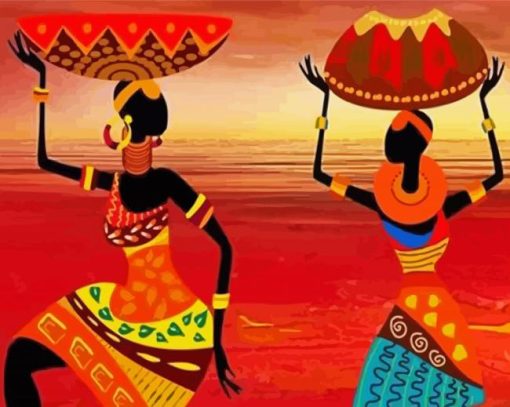 Dancing African Woman Diamond Paintings