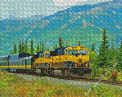 Denali Train Alaska Railroad Diamond Paintings