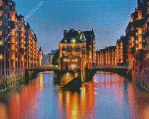 Hamburg Night Diamond Paintings