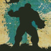 Hulk Superhero Silhouette Diamond Paintings