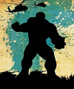 Hulk Superhero Silhouette Diamond Paintings