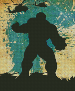 Hulk Superhero Silhouette Diamond Paintings