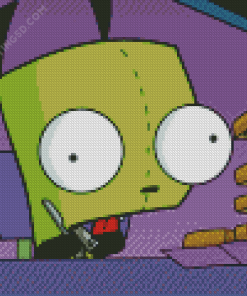 Invader Zim Gir Animation Diamond Paintings