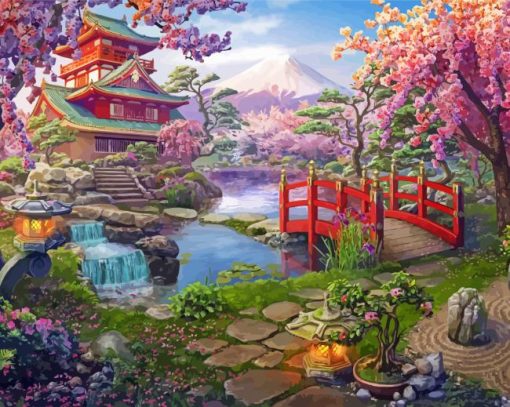 Japanese Garden Art Diamond Paintings